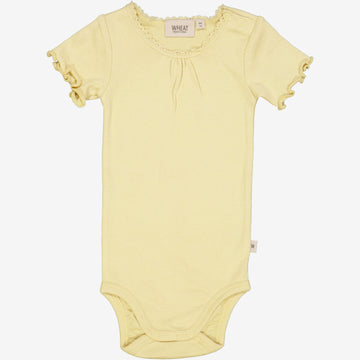 Wheat Main  Kortærmet Blonde Rib Body Underwear/Bodies 5106 yellow dream