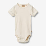 Wheat Main Kortærmet Blonde Rib Body Elisa Underwear/Bodies 3182 ivory 