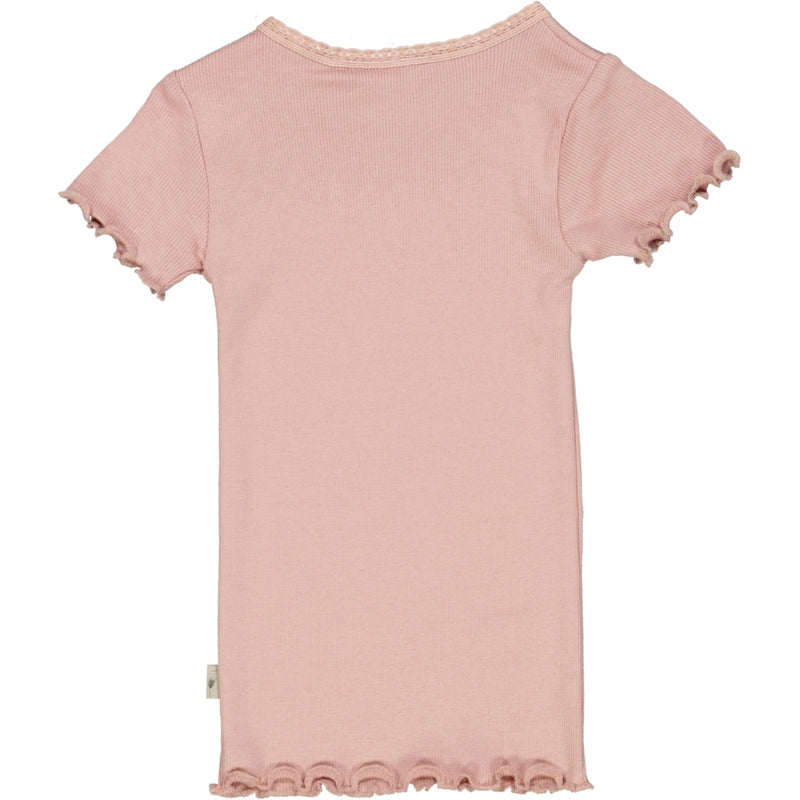 Wheat Main Kortærmet Blonde Rib T-Shirt Jersey Tops and T-Shirts 2270 misty rose
