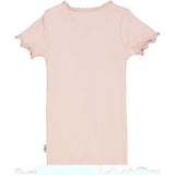 Wheat Main Kortærmet Blonde Rib T-Shirt Jersey Tops and T-Shirts 2400 powder