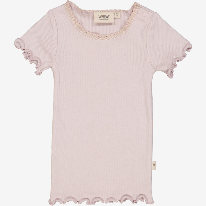 Wheat Kortærmet Blonde Rib T-Shirt | Baby Jersey Tops and T-Shirts 1354 soft lilac