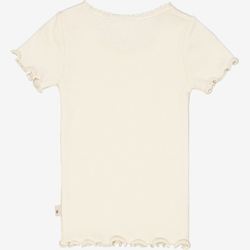 Wheat Kortærmet Blonde Rib T-Shirt | Baby Jersey Tops and T-Shirts 3129 eggshell 