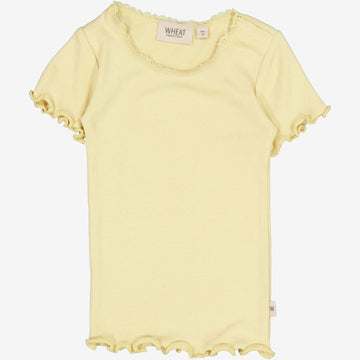 Wheat Main Kortærmet Blonde Rib T-Shirt | Baby Jersey Tops and T-Shirts 5106 yellow dream