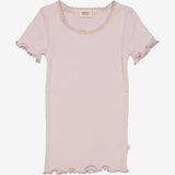 Wheat Kortærmet Blonde Rib T-shirt Jersey Tops and T-Shirts 1354 soft lilac