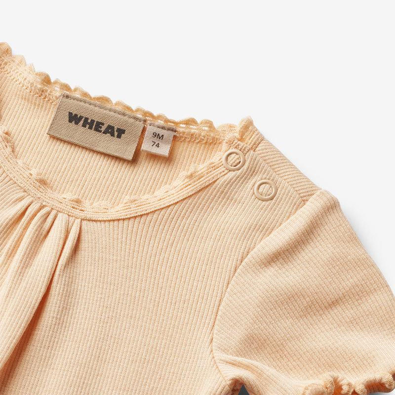 Wheat Main Kortærmet Body Edna | Baby Underwear/Bodies 1251 pale peach