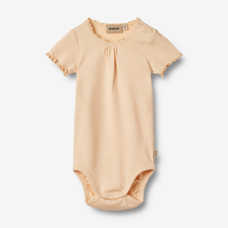 Wheat Main Kortærmet Body Edna | Baby Underwear/Bodies 1251 pale peach