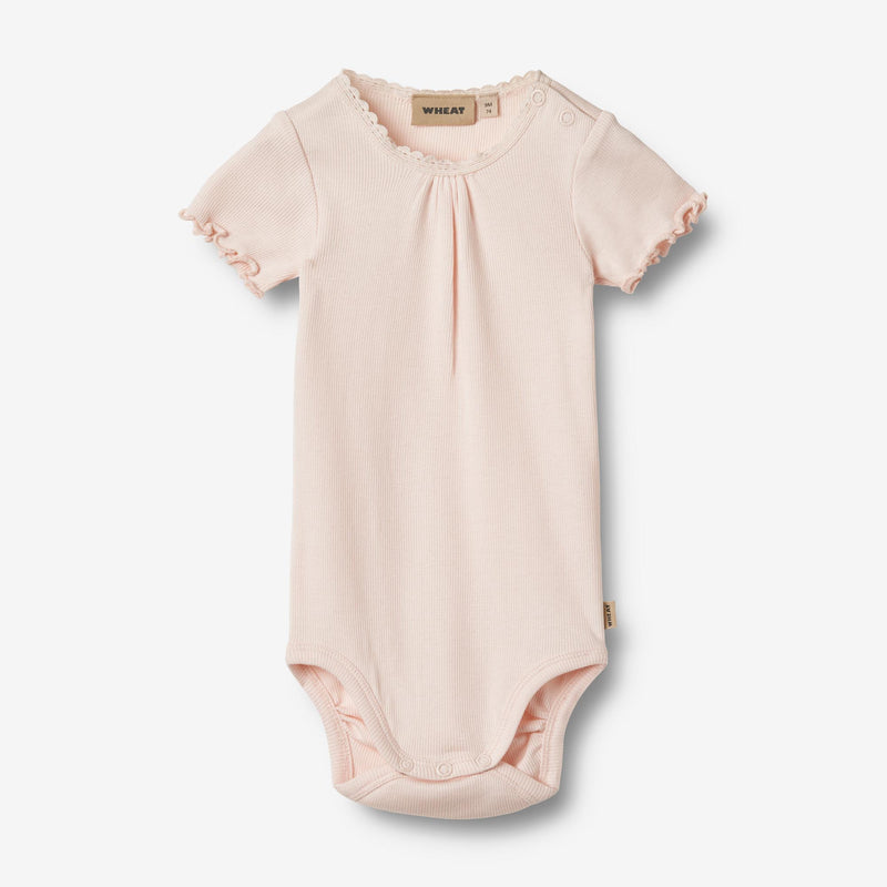 Wheat Main Kortærmet Body Edna | Baby Underwear/Bodies 2596 soft rose 