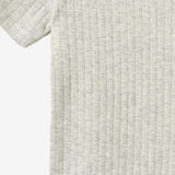 Wheat Main Kortærmet Body Edvald Body 0224 melange grey