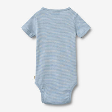 Wheat Main Kortærmet Body Edvald Body 9641 faded blue stripe