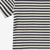 Wheat Main Kortærmet Body Edvald Body 9432 navy rib stripe