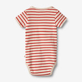 Wheat Main Kortærmet Body Edvald | Baby Underwear/Bodies 2078 red stripe