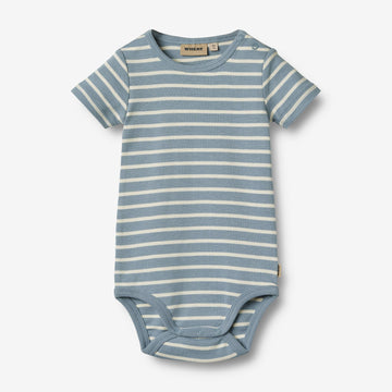 Wheat Main Kortærmet Body Edvald | Baby Underwear/Bodies 1009 ashley blue stripe