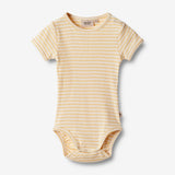 Wheat Main   Kortærmet Body Elisa Underwear/Bodies 5002 pale apricot stripe