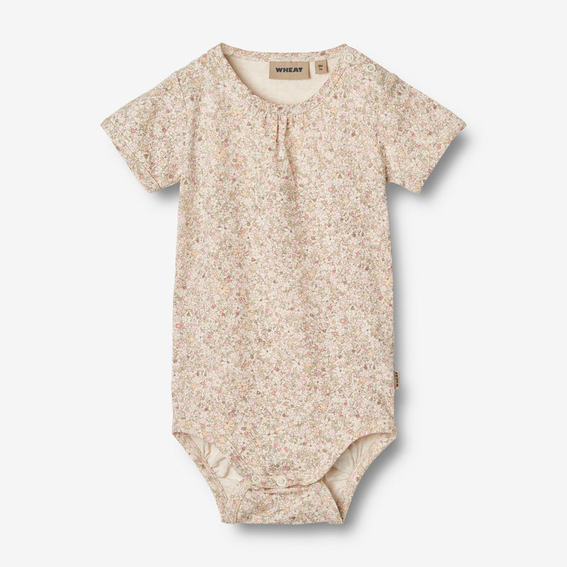 Wheat Main Kortærmet Body Linette | Baby Underwear/Bodies 1250 cream flower meadow