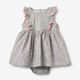 Wheat Main Kortærmet Bodykjole Sofia Dress 2650 air blue flowers
