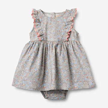 Wheat Main Kortærmet Bodykjole Sofia Dress 2650 air blue flowers