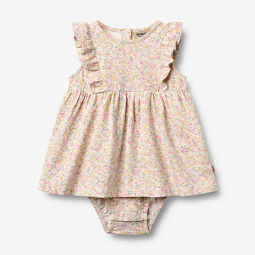Wheat Main Kortærmet Bodykjole Vianna Dress 9637 blush flower meadow
