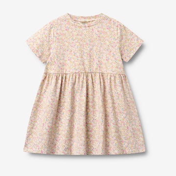 Wheat Main Kortærmet Jersey Kjole Anna Dress 9637 blush flower meadow
