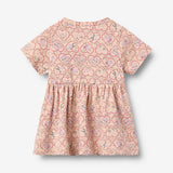 Wheat Main Kortærmet Jersey Kjole Anna Dress 9876 magenta heart flowers