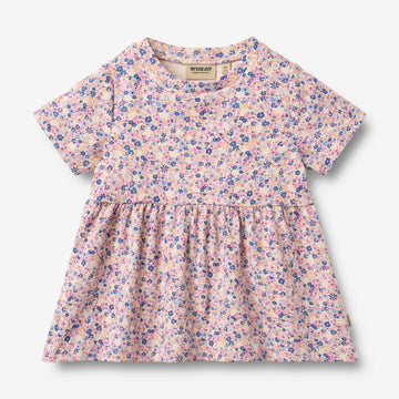 Wheat Main Kortærmet Jersey Kjole Anna Dress 9649 pink blue flowers