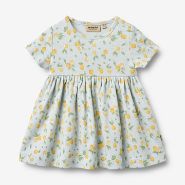 Wheat Main Kortærmet Jersey Kjole Nova Dress 9663 summer blue citrus