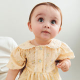 Wheat Main Kortærmet Kjole Adele Dress 9632 barely apricot flowers