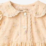 Wheat Main Kortærmet Kjole Adele Dress 9632 barely apricot flowers