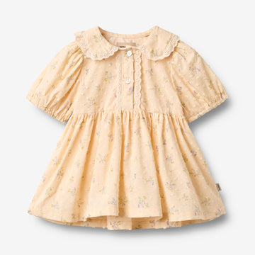 Wheat Main Kortærmet Kjole Adele Dress 9632 barely apricot flowers