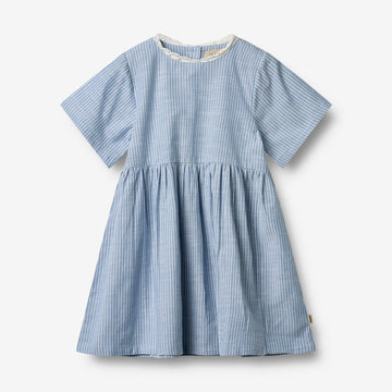 Wheat Main Kortærmet Kjole Elma Dress 1048 blue stripe