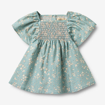 Wheat Main Kortærmet Kjole Elva Dress 9661 spring lake flowers