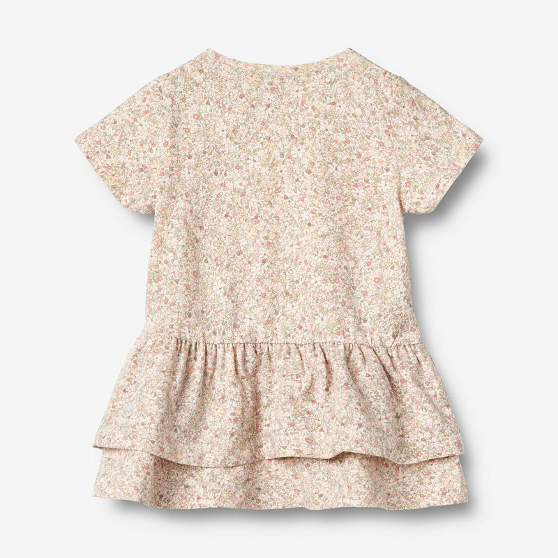 Wheat Main Kortærmet Kjole Johanna | Baby Dresses 1250 cream flower meadow