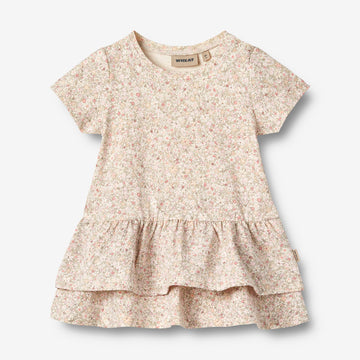 Wheat Main Kortærmet Kjole Johanna | Baby Dresses 1250 cream flower meadow