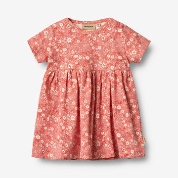 Wheat Main Kortærmet Kjole Nova Dress 9422 coral flowers