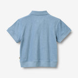 Wheat Main Kortærmet Polo T-Shirt Marlo T-Shirt 1260 faded denim