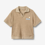 Wheat Main Kortærmet Polo T-Shirt Marlo T-Shirt 9608 sand stone
