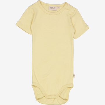 Wheat Main  Kortærmet Rib Body Underwear/Bodies 5106 yellow dream
