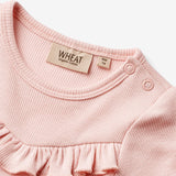 Wheat Main   Kortærmet Rib Body Edith Underwear/Bodies 2281 rose ballet