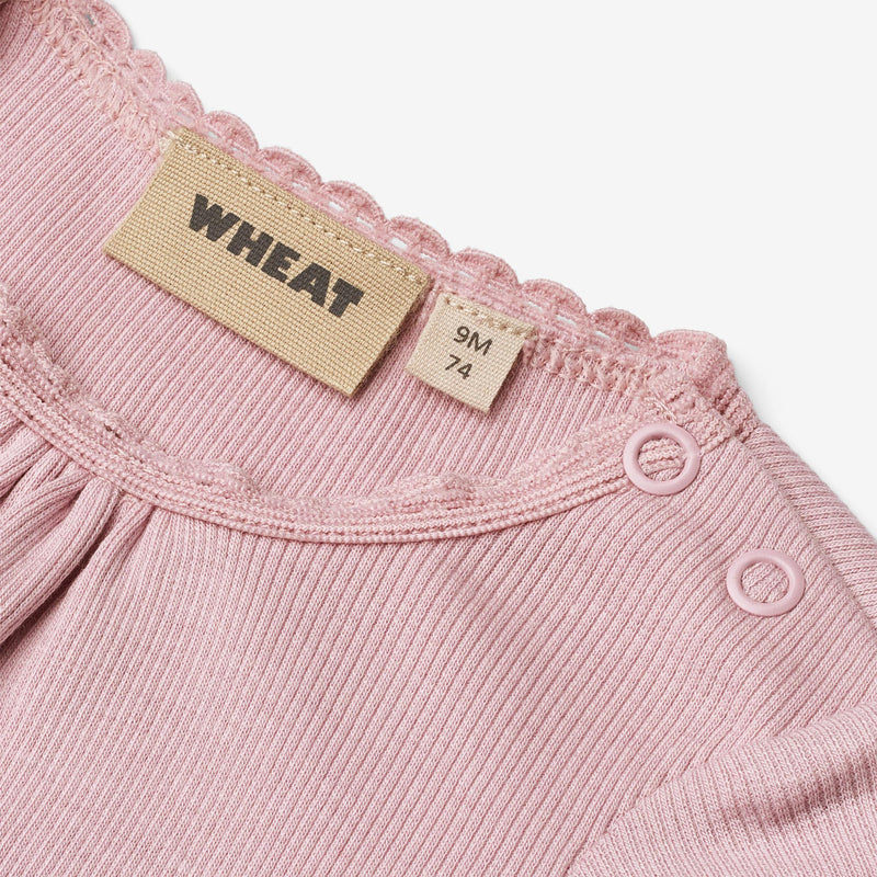 Wheat Main Kortærmet Rib Body Edna Body 9428 lavender mist