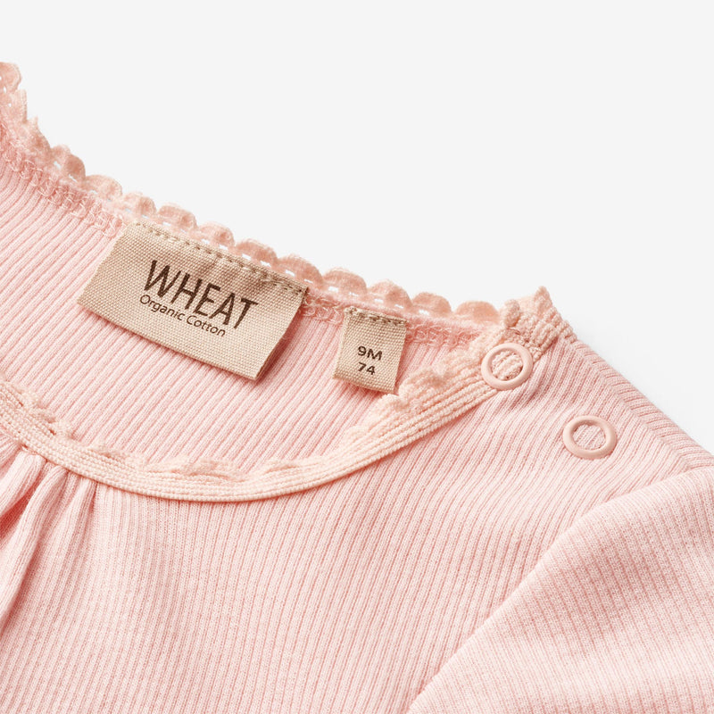 Wheat Main Kortærmet Body Edna | Baby Underwear/Bodies 2281 rose ballet