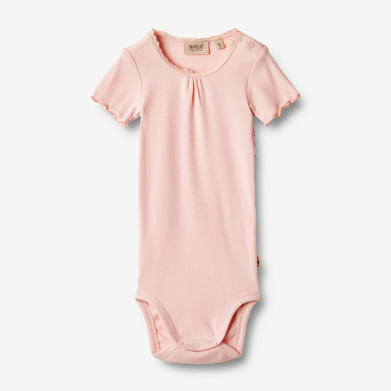 Wheat Main Kortærmet Body Edna | Baby Underwear/Bodies 2281 rose ballet