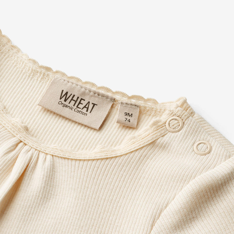 Wheat Main Kortærmet Body Edna | Baby Underwear/Bodies 3171 cream