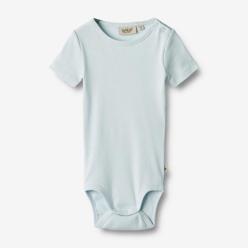 Wheat Main Kortærmet Body Timo | Baby Underwear/Bodies 4030 light blue