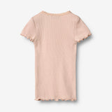 Wheat Main Kortærmet Rib T-Shirt Katie T-Shirt 2400 powder