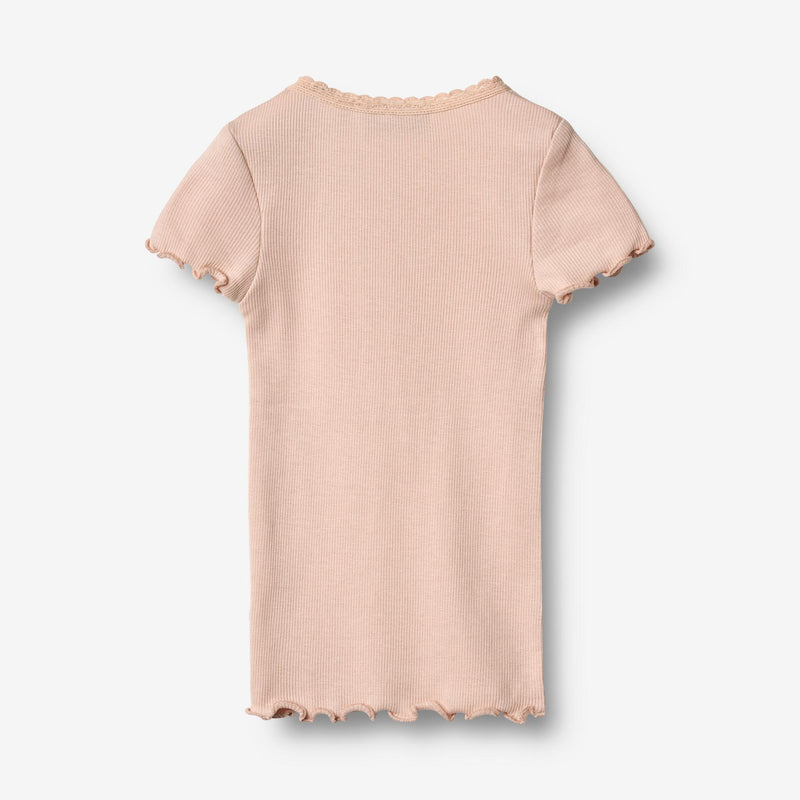 Wheat Main Kortærmet Rib T-Shirt Katie T-Shirt 2400 powder