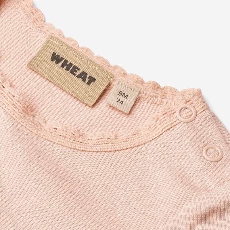 Wheat Main Kortærmet Rib T-Shirt Katie T-Shirt 2400 powder