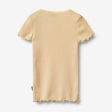 Wheat Main Kortærmet Rib T-Shirt Katie T-Shirt 9430 macadamia