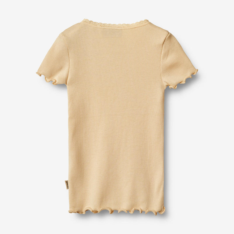 Wheat Main Kortærmet Rib T-Shirt Katie T-Shirt 9430 macadamia