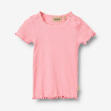 Wheat Main Kortærmet Rib T-Shirt Katie T-Shirt 9638 bubblegum