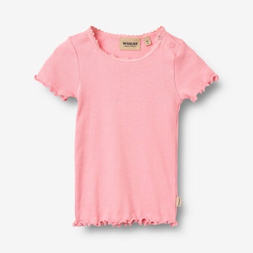 Wheat Main Kortærmet Rib T-Shirt Katie T-Shirt 9638 bubblegum