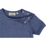 Kortærmet Rib T-shirt - blue melange